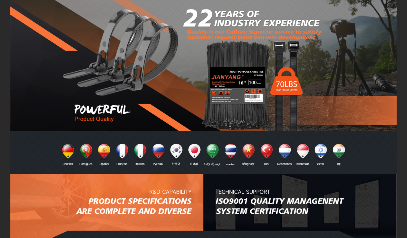 ποιότητας Αυτοκλείδωτοι δεσμοί καλωδίων εργοστάσιο