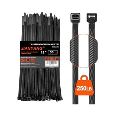Kwaliteit Zware kabelbinders 7,6 mm breed met 250 lbs treksterkte V-vormige dubbelzijdige tanden Nylon 6 materiaal Fabriek