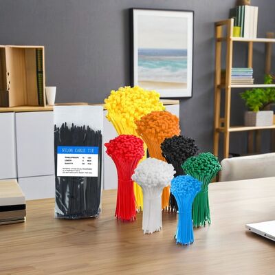 Qualidade Braçadeiras de Nylon para Cabos de Arame 3.6x100 Inquebráveis, Coloridas, Braçadeiras de Zíper Plásticas Fortes e Ecológicas Fábrica