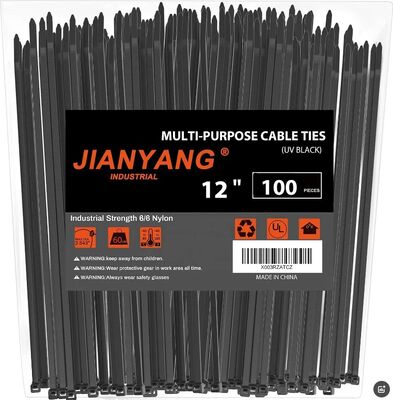 Quality High Quality Never Break 12 Inch Zip Ties Double Sided Toothed 70 LBS Tensile Strength Heavy Duty Nylon Cable Ties Self-Locking factory