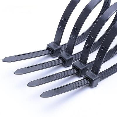 Qualität Selbstsichernde Industriekabelbinder, Schwarz- und Weiß-Optionen mit Nylon PA66 Material, verfügbare Breiten 2,5/3,6/4,8 Zoll Fabrik