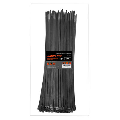 kualitas Ikat Kabel Plastik Lebar 4.8mm Kuat 10 Inci Zip Ties Kustom pabrik