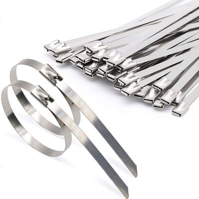 Kalite 304/316/201 Metal Kablo Kelepçeleri 200mm Uzunluk Kaplamalı Paslanmaz Çelik Kablo Kelepçeleri Fabrika
