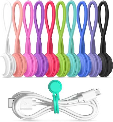 kwaliteit Magnetische Kabelbinders 10 STUKS Herbruikbare Kabelorganizers Oordopjes Snoeren USB Kabel Manager Houder Wikkelbanden Bandjes fabriek