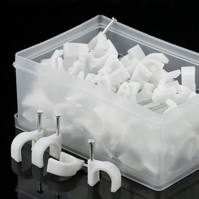 Quality Good Quality Factory 12MM Round Cable Clips Flat Nail Clip Cable Plastic Clips factory