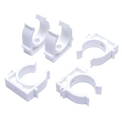 calidad Abrazaderas de conducto de plástico blanco, soportes convenientes de plástico para tuberías fábrica