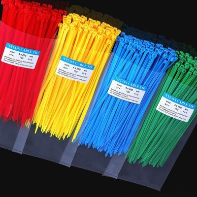 Qualité Colliers de serrage autobloquants multicolores 4.6*180mm, attaches zippées en plastique de haute qualité pour applications polyvalentes Usine