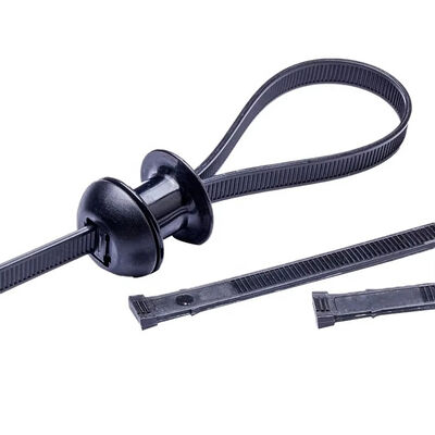 kwaliteit Autochassis Kabelbindersubstraat Isolatiebanden Bevestigingen Nylon66 Zwart Hoge Kwaliteit Nylon Kabelbinderbevestiging Nylon Ritssluiting Tape CE ROHS fabriek