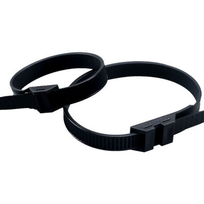 Qualität Umweltfreundliche Nylon-Kabelbinder mit Doppelverschluss, Schwarz, 10 Zoll, 250 mm Länge usine