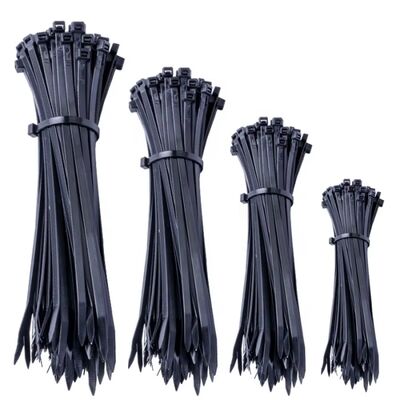 Qualité Colliers de serrage autobloquants en plastique noir, attaches de câble en nylon 66, taille 4,8*120mm Usine